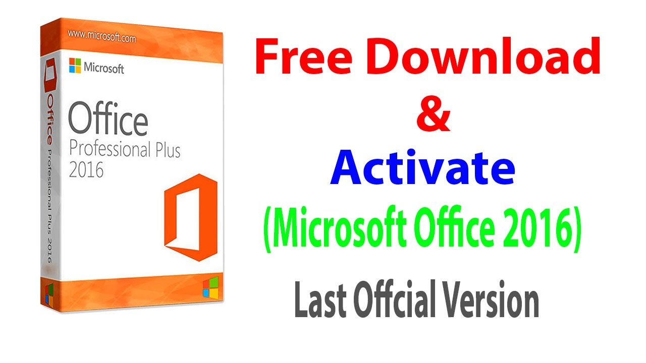 microsoft office pro 2016 free download
